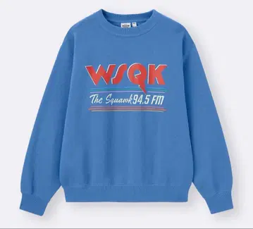 GU 헤비 웨이트 맨투맨 풀오버 기묘한 이야기 M 파랑