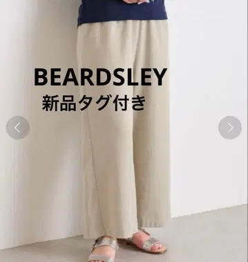 택 포함 새상품 BEARDSLEY 허리 리브 데님 팬츠 사이즈 2 카키