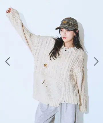 리메이크 라이크 케이블 풀오버 지나 아이보리 익명 배송