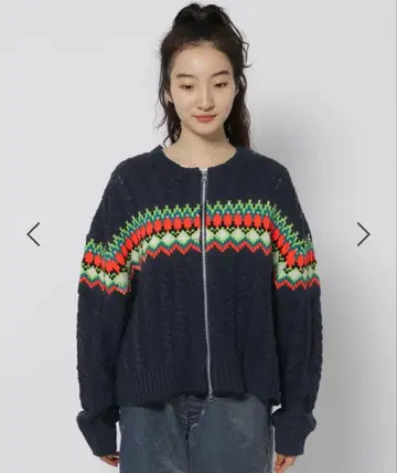 니코앤드 네온 노르딕 ZIP 가디건