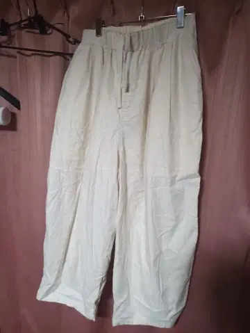 niko and - 아이보리 헴프 소재 벌룬 와이드 팬츠