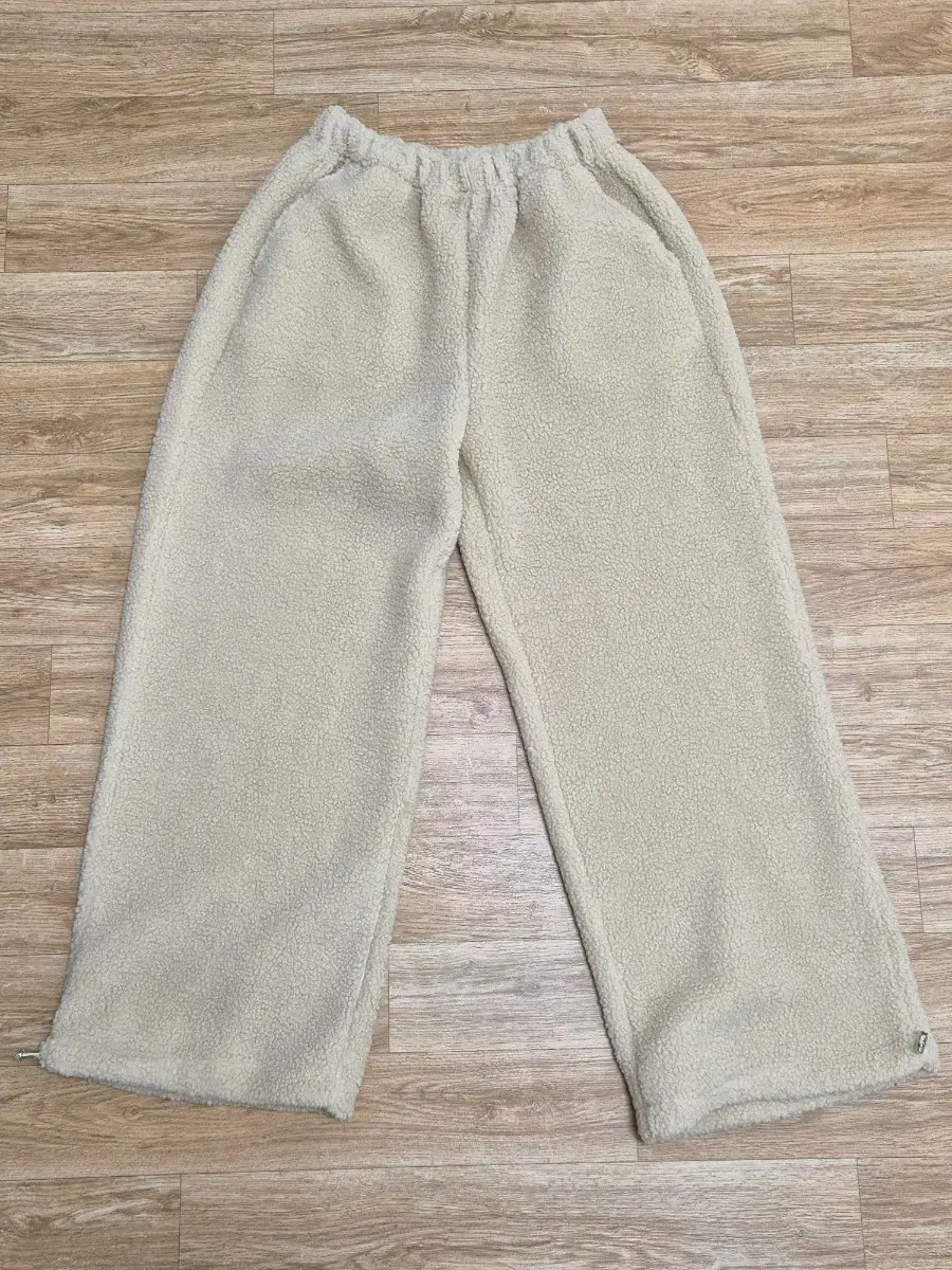 Two-way Fluffy Fleece Sherpa Brushed Banding Pants (Beige)