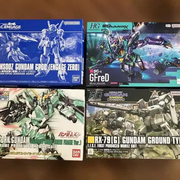 HG 건담 프라모델 4종 세트