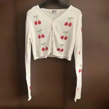 Katie 체리 자수 가디건