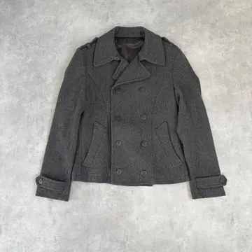 [ 새상품급 ] PPFM 나폴레옹 자켓 L 그레이 P코트 더블 y2k