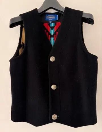 Pendleton 기하학 패턴 네이티브 무늬 울 베스트 사이즈 36