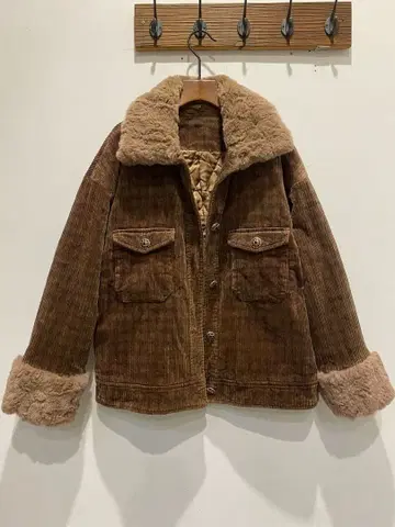 브라운 코듀로이 보아 자켓