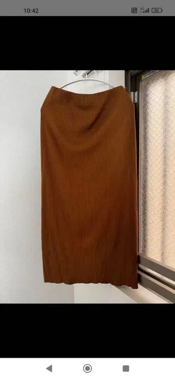 NOBLE 브라운 타이트 스커트 40
