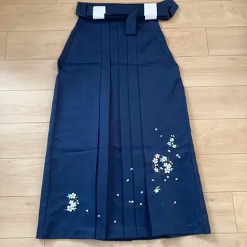하카마 졸업식 네이비 컬러 자수 입학식 식전 L size 스커트 타입