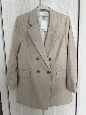H&M 헤링본 더블 브레스트 자켓 [ 새상품 ]
