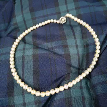 화이트 펄 목걸이 (작은 알갱이)