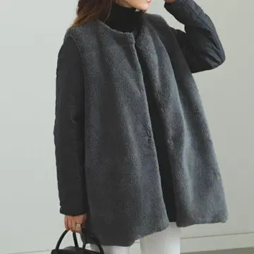 BEAMS HEART 보아 베스트 포함 퀼팅 블루종