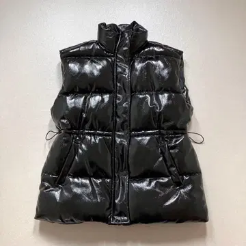 에이치앤엠 충전솜 베스트 다운 베스트 광택 오버 사이즈 블랙
