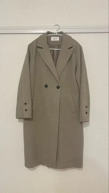 [드라이클리닝 완료] 한국 롱 코트 베이지 더블 버튼