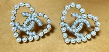 하트형 펄 귀걸이