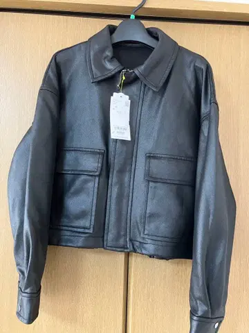 로페피크닉 가죽 자켓 아우터 38 블랙