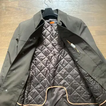 브라운 코트 퀼팅 이너 탈부착 포함