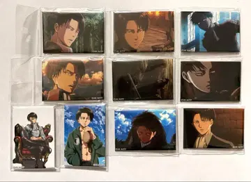 진격의 거인 리바이 200경 스퀘어 캔뱃지 종합 세트 4