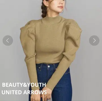 [ 새상품급 ] BY 볼륨 슬리브 하이넥 니트