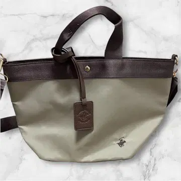 [ 새상품급 ] 비벌리힐스 폴로 클럽 나일론 숄더백 브라운
