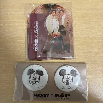 킹프리 Disney Mickey x K&P 아크릴 스탠드 캔뱃지