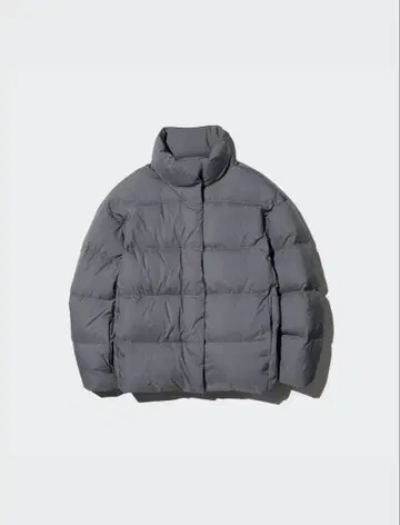 UNIQLO 파우더 소프트 자켓 그레이 다운 자켓