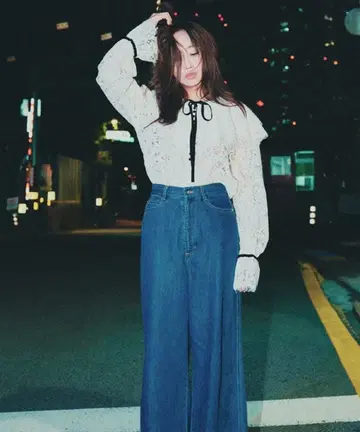 CADUNE 총 레이스 블라우스 카듀네