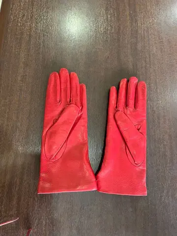 SERMONETA 가죽 장갑 사이즈 7 빨간색