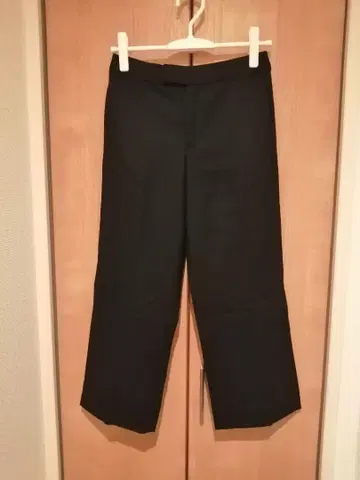 NOBLE 노블 블랙 와이드 슬랙스 밑단 슬릿 34 일본제