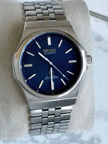 SEIKO 실버 웨이브 빈티지 손목시계