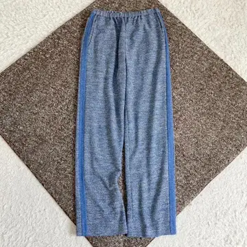 24SS 6 로쿠 티셔츠 라인 팬츠 워셔블 신축성 스카이블루 38