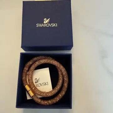 Swarovski 핑크 브라운 글리터 팔찌
