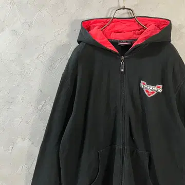 빈티지 후드티 풀 집업 빅 로고 자수 로고 구제 의류 스컬 IW1