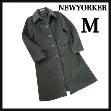 NEW YORKER 뉴요커 롱 코트 울 M 그레이 9호