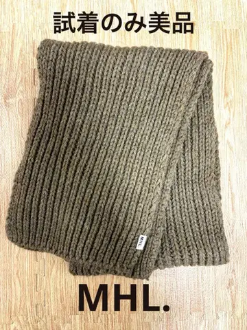 MHL 브라운 니트 머플러 스톨