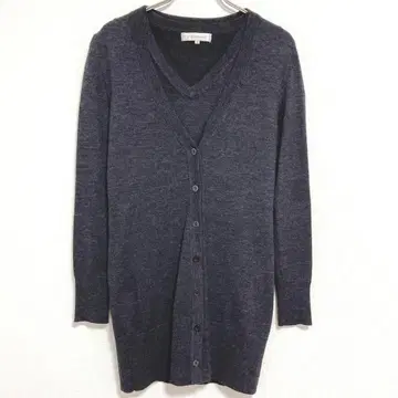 M-PREMIER V넥 앙상블 니트 롱 가디건 38