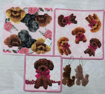 [ 강아지 패턴 ] 아른죠 푸들 손수건 3개 세트