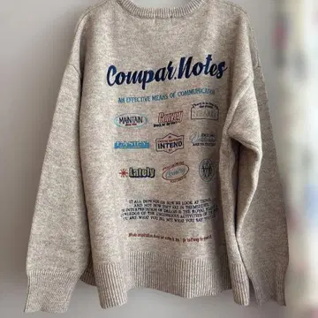 택 포함 미사용 니코앤드 베이지 스웨터