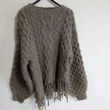 라인밴드 두꺼운 소재 스웨터 모카 브라운