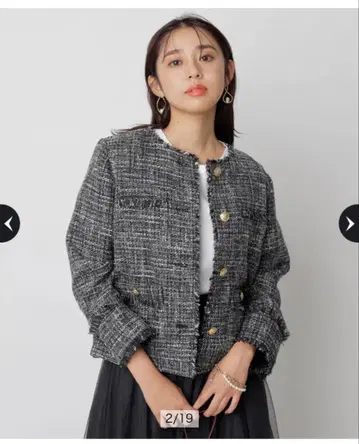 미사용 새상품 저스길리티 트위드 자켓 코트