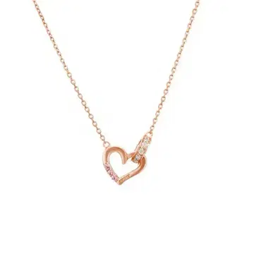 핑크 골드 하트형 목걸이
