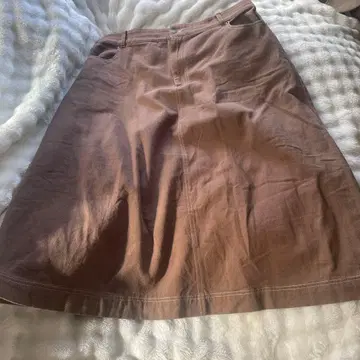 브라운 플레어 스커트 4L 쿠레트