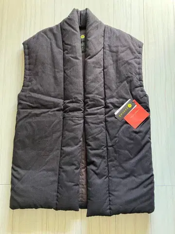 미야타 직물 한텐 롱 판초 그레이