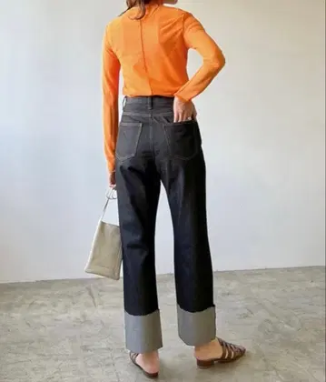 Lian 롤업 리지드 데님 팬츠 M 사이즈