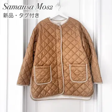 새상품 Samansa Mos2 사만사 모스모스 퀼트 플리스 자켓 프리