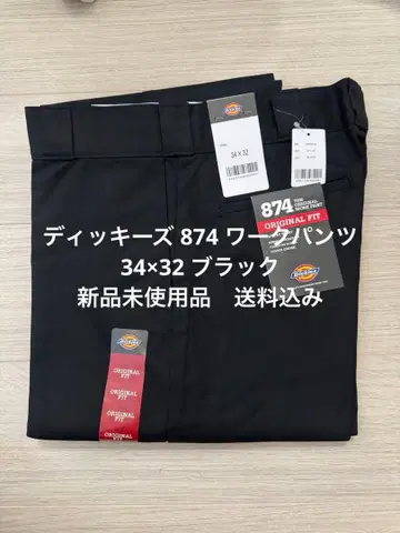 34 x 32 블랙 디키즈 874 워크 팬츠