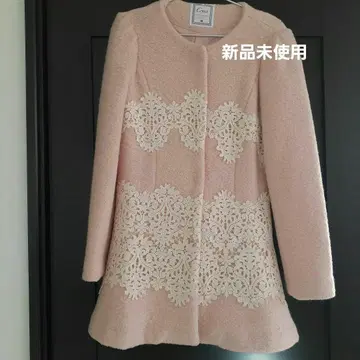 Crea 핑크 레이스 장식 코트 미사용 새상품