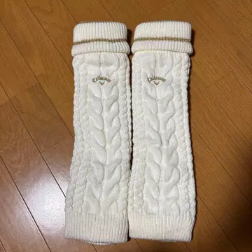 골프용 화이트 케이블 짜임 레그 워머