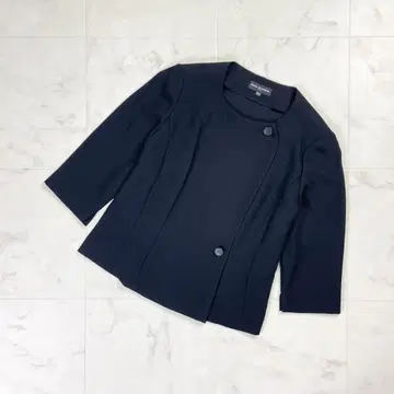 소니아 발렌시아 노카라 자켓 7부 소매 상복 블랙 13AR*LD72