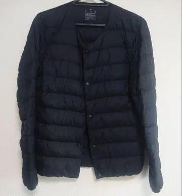 무인양품 노카라 이너 다운 자켓 블랙 XS